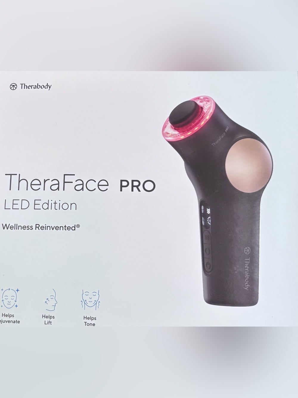 TheraFace PRO Facial Device - Black with Pink LED